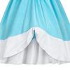 Rosalina Costumes Kids Long Sleeve Girl Fancy Peach Dress Blue Off Shoulder Princess Gown for Birthday Party Cosplay