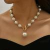 Short Faux Pearl Elegant Clavicle Chain Decor Necklace All Match Jewelry Accessories For Women