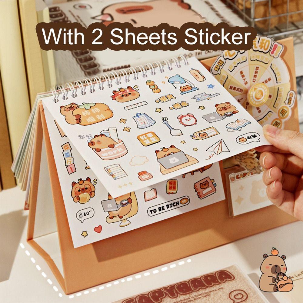 Милый Капибара 2025 Календарь Список дел Органайзер Планировщик Колесо Настольный Календарь Декор