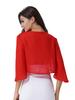 Womens 3/4 Sleeve Chiffon Cardigan Bolero Elegant Summer Ladies Wedding Wraps Shrug Bridal Shawl Evening Cover Up