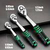 72 Drive Socket Set 1/4" 3/8" 1/2" Ratchet Wrench Compact Socket Kit Professional Hand Tools for Car Auto Repair
