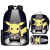 Large Capacity Nylon Backpack for Students 3-Piece Set Lightweight Durable Multi-Functional Storage Unisex