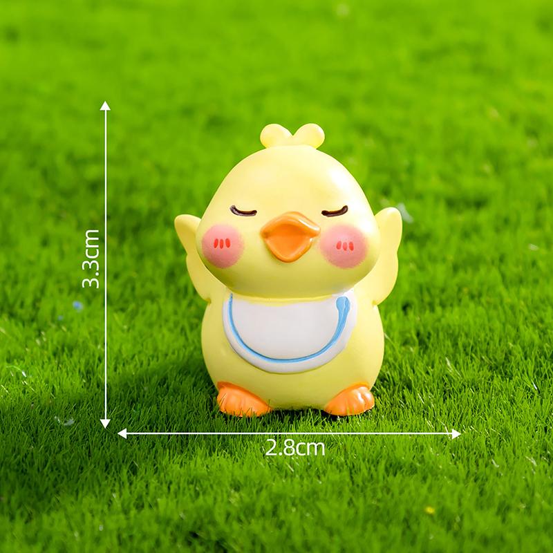 Аниме Фигурка Маленькая Желтая Утка Модель Украшения Милые Украшения Для Машины Аксессуары Творческие Милые Мини Украшения Подарки