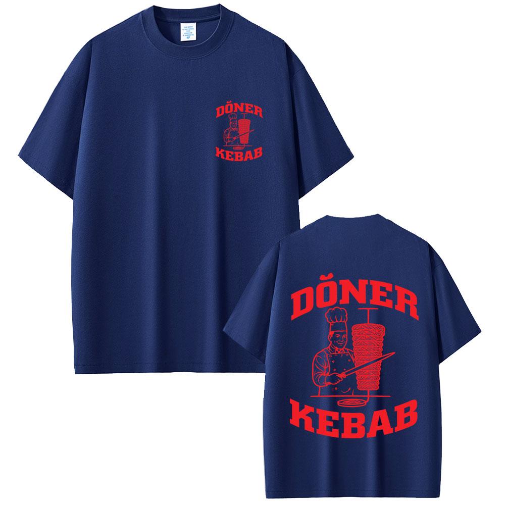 Doner Kebab Funny Graphic T-shirt Men Women Gothic Harajuku Summer Streetwear Men's Pure Cotton Oversized Short Sleeve T Shirts