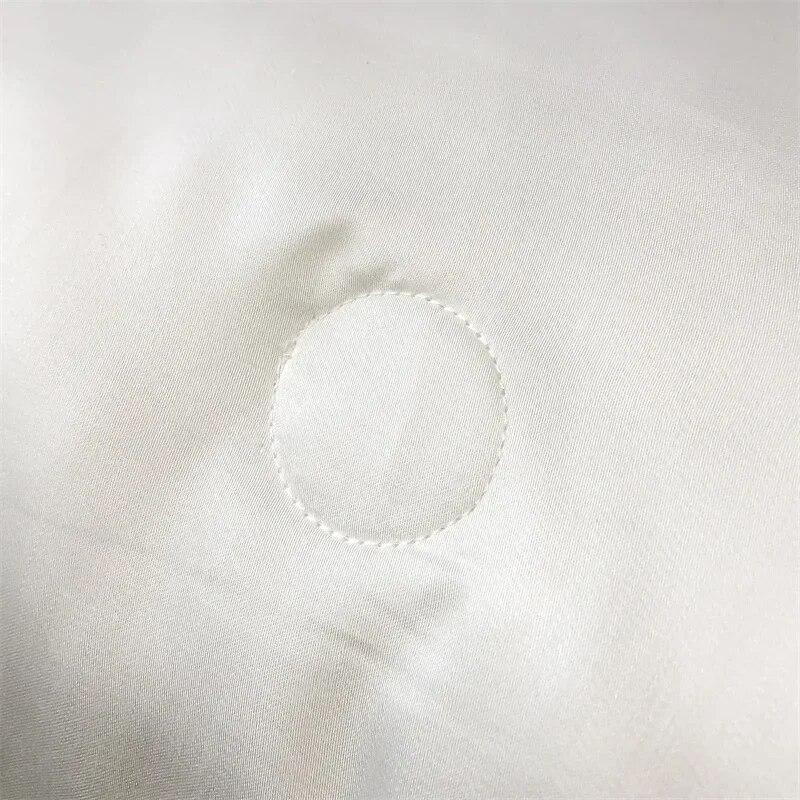 100% стираное шелковое летнее одеяло с вышивкой, гладкое охлаждающее лед одеяло для кровати, шелковистое однотонное одеяло, мягкое прохладное летнее одеяло