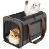 Переноска для кошек и собак для крупных кошек весом от 20 до 25 фунтов, мягкая сумка для переноски домашних животных в автомобиле весом до 15 фунтов для щенков, открытый контейнер для транспортировки сверху