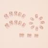 Nail Patch Short Square Fake Nail Nail Patch Flower Nail Patch Small Fresh, Nail Patch 24 pieces
