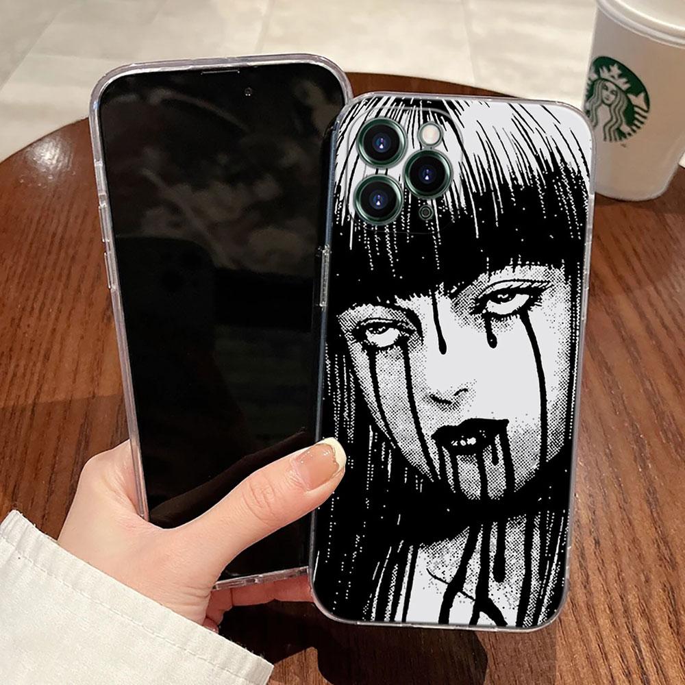 Хоррор Комикс Т-Томиэ-Дзюндзи Ито Манга Прозрачный Чехол Для Apple iPhone 17 16 15 14 13 12 11 Pro Max Plus 16E 17Air Чехол для Телефона