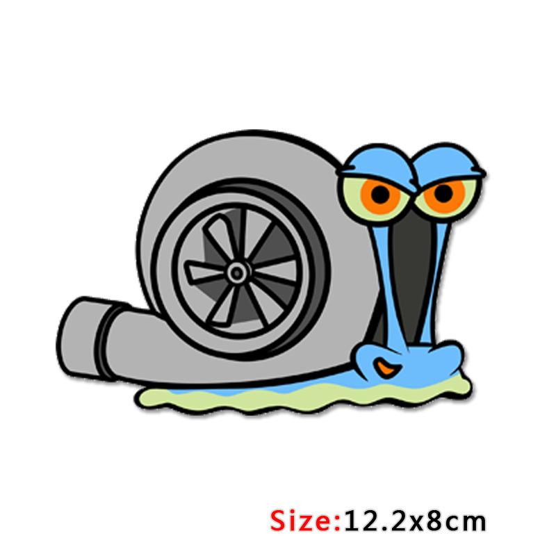 Классический дизайн, забавные наклейки PSSHH Snail Turbo, виниловые наклейки для мотокросса, светоотражающие гоночные наклейки, украшение для автомобиля