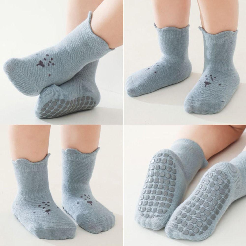 5Pairs Breathable Toddle Step Socks Bear Ears kids Cartoon Socks Fashion Short Tube Socks Newborn