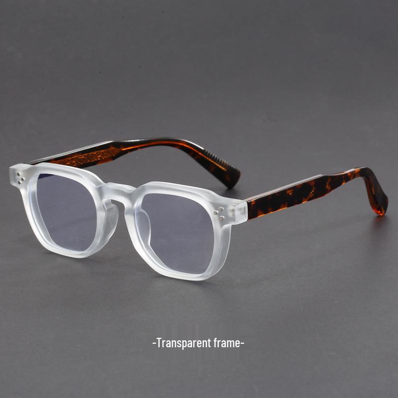 Мужские ретро-очки ручной работы из Японии, двухцветная толстая оправа, черный художественный дизайн, защита от синего света, подходят для близоруких