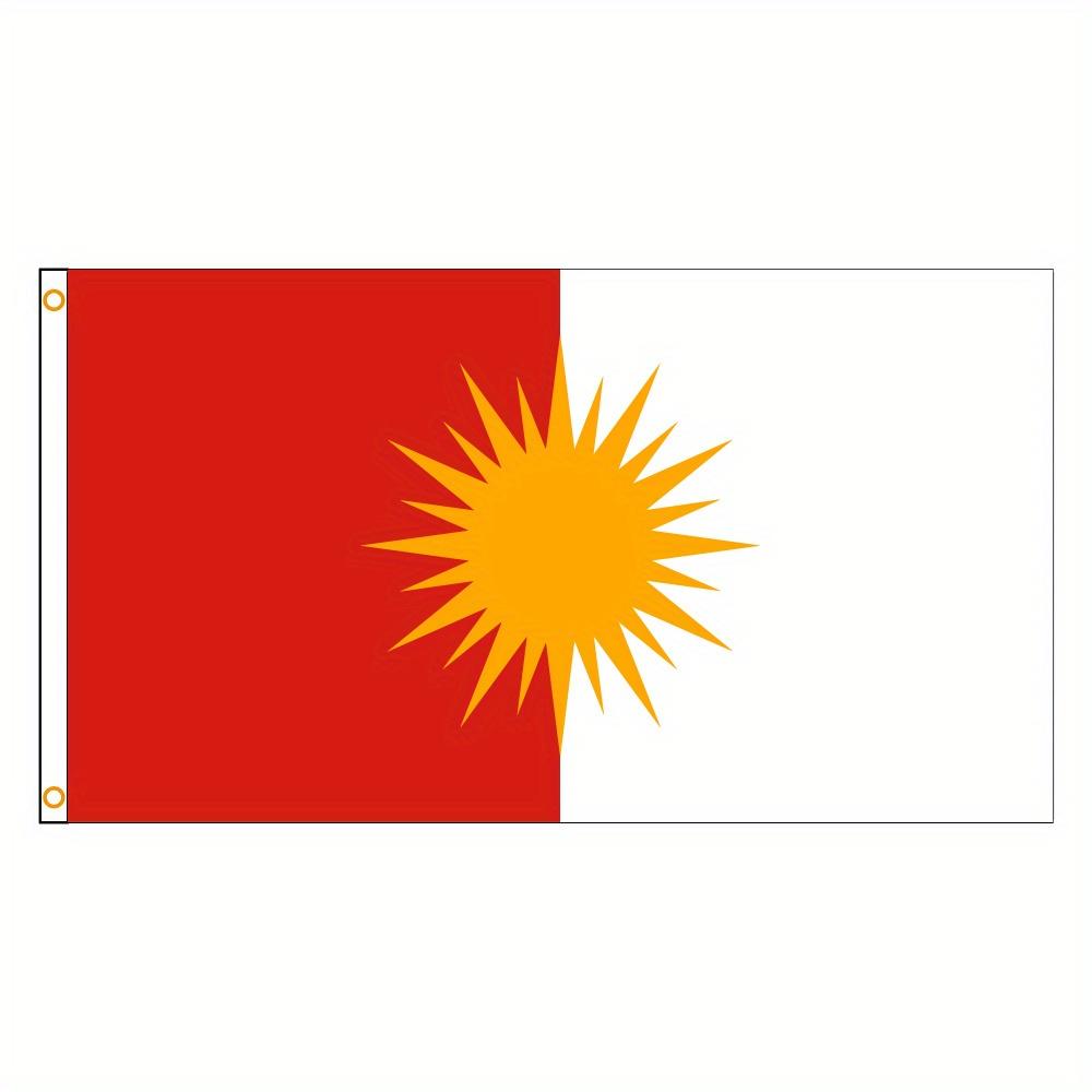 1pc Nlbflag 90X150Cm HPS Yazidi Flag - Tausi Melek Ezdi Ezdixan, 90 X 150Cm (3 X 5Ft) Durable Polyester Outdoor And Indoor Decor, No Electricity Neede