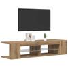 Vidaxl Szafka Pod Tv Z Oświetleniem Led, Dąb Artisan, 135X39X30 Cm