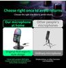 Usb Condenser Microphone With Rgb Lighting, Plug &amp; Play Pc Microphone For Gaming, Streaming, Podcasting On Ps5/ps4, Computer With Noise Reduction 