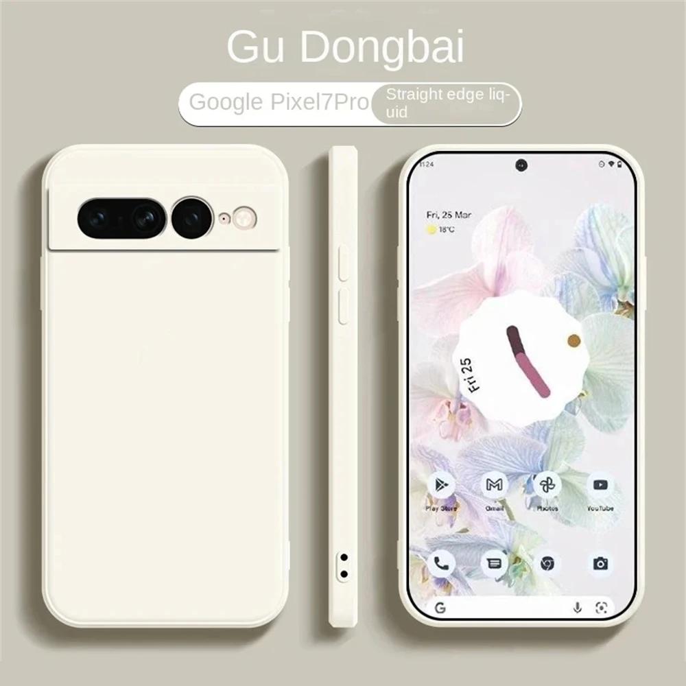 Роскошные Чехлы из Жидкого Силикона Мягкие Однотонные Для Google Pixel 9 9A Ударопрочные Чехлы Для Google Pixel 6 7 6A 7A Pixel 8 Pro 7A 7 Чехол
