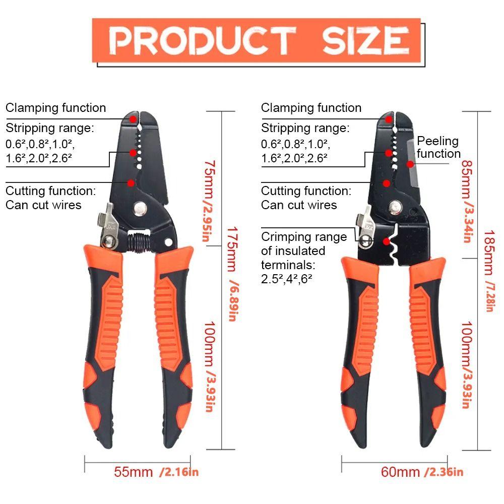 Ergonomic Handle Wire Pliers Crimping Cable Pliers Multi Purpose Puller Stripper Electrician