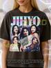 Футболка с изображением Jihyo (бутлег), Винтажная футболка с K-pop айдолом, исполнителем, певицей Twice, Ретро футболка 90-х, Свитшот Jihyo