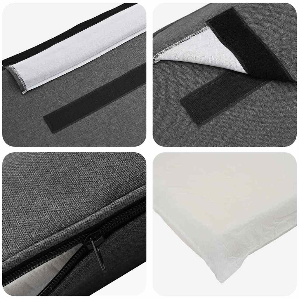 Upholstered Headboard in Brown and Dark Grey 75 cm