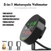 Motorcycle 5 In 1 Electronics Water Temp Guage Time/Voltage Display USB Charger