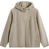 Li Ning Sports Trend Series Casual Minimalist Solid Color Loose Hooded Windbreaker Men Outerwear Stone-Lotus-Brown AFDV287-2