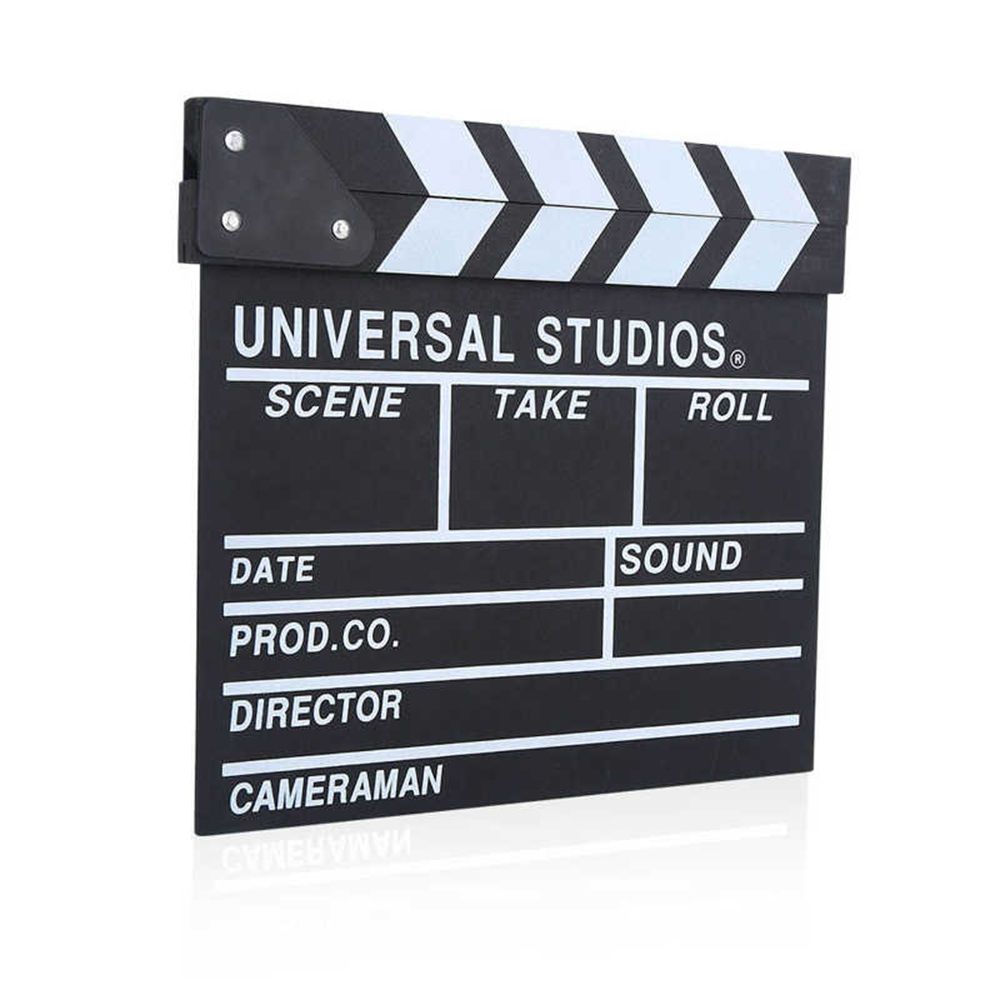 30 X 27cm Wooden Photography Prop Cinema Video Scene TV Movie Clapboard Clapperboard