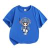 Kids Boys Girls 100% Cotton Crew Neck Short Sleeve T-Shirt, Cute Chinese Opera Hua Dan Q Version Cartoon Graphic Casual Soft Tee for Daily Wear