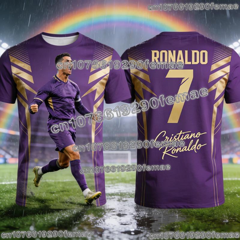 Футбольная футболка Ronaldo #7 Fan Edition 2026 для взрослых и детей. Дышащая и удобная футболка для футбольных тренировок на лето