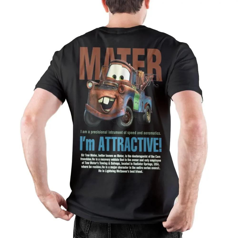Винтажные коричневые футболки Cars Mater Салли Каррера мужские 100% хлопок футболка Молния Маккуин футболка подарок на день рождения одежда