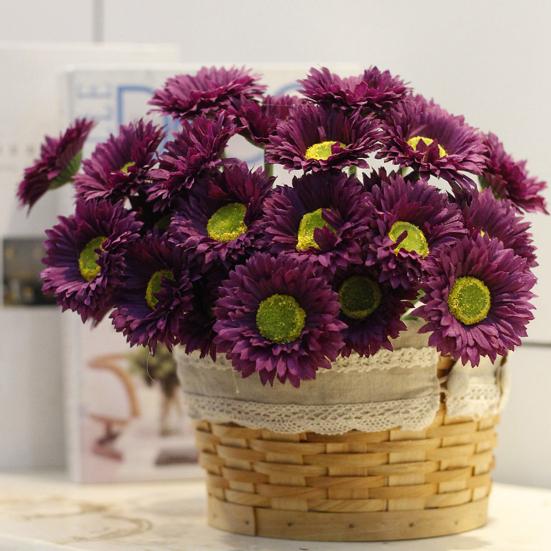 2 шт. искусственные растения, простые в уходе, декоративные, с тонкой текстурой, привлекательные цветочные композиции с одной веткой, свадебный декор