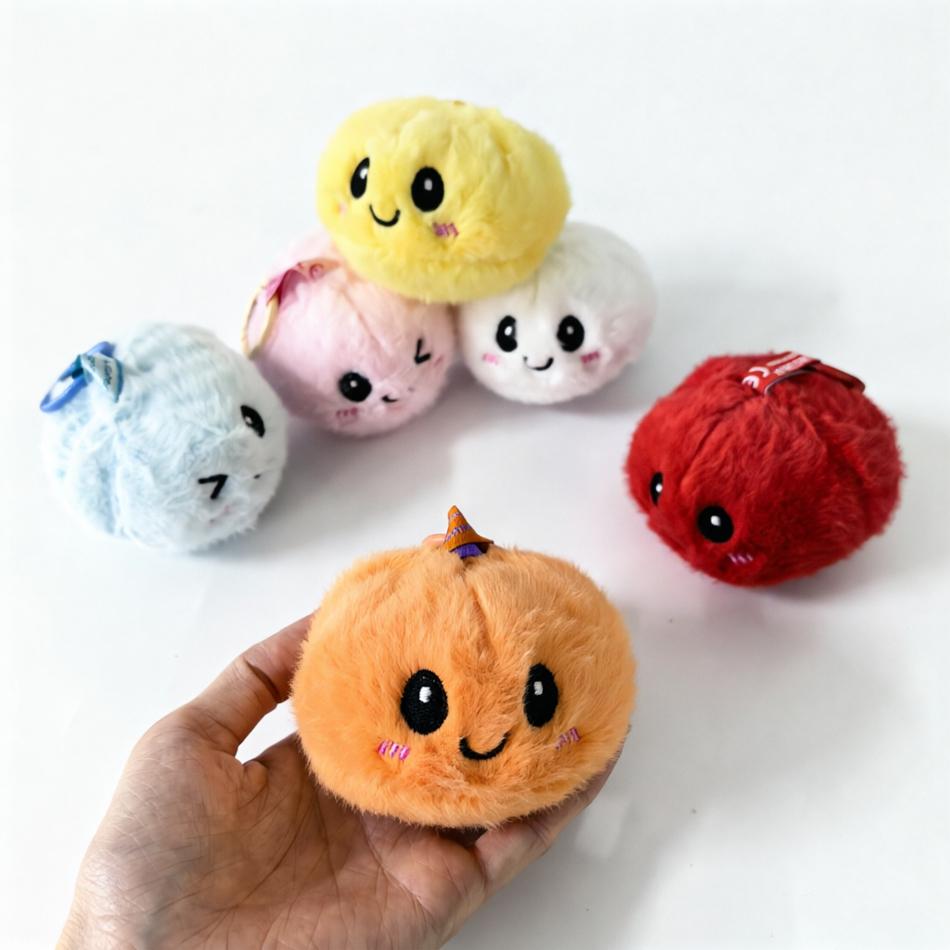 New Dumpling Bun Plush Keychain Cute Doll Toy Keyring Kawaii Couple Bag Hanging Stuffed Ornament Key Chain Car Pendant Gift