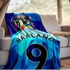 Haaland's Number 9 Journey Blanket Outdoor Flannel Blanket for Camping, Hiking, Garden Parties, Picnic Essentials,gift for Family and Friends