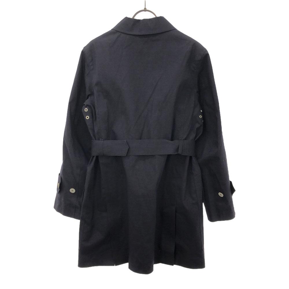 Макинтош Сделано в Англии Прорезиненное пальто с воротником из нержавеющей стали 36 Темно-синий Женский Б/у