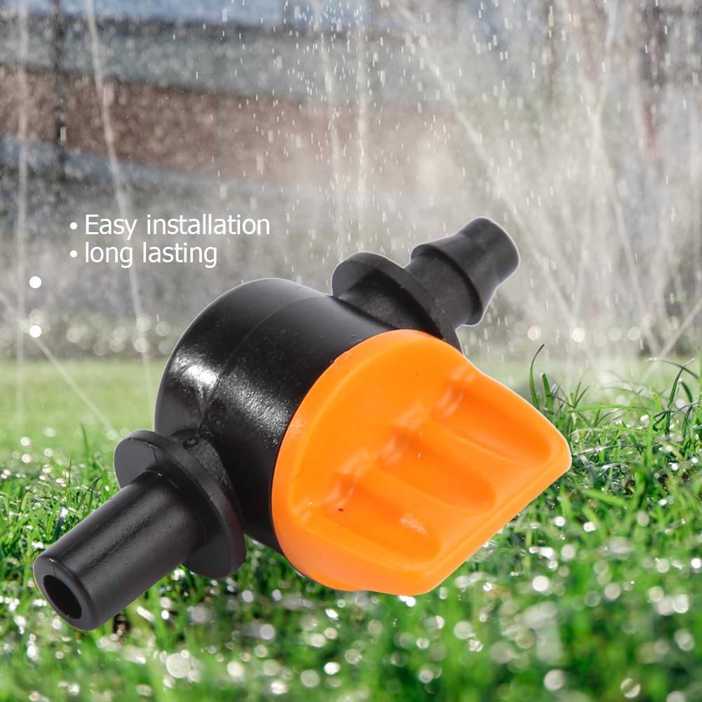 10pcs 4/7mm Hose Mini Plastic Ball Valves Barbed Garden Irrigation Connectors