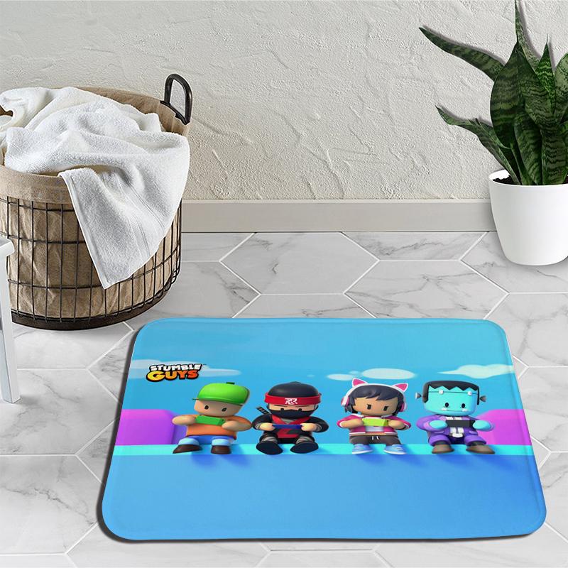 Ковер с героями мультфильмов Stumble Guys, ковер для игр, украшение для спальни, коврик для йоги, аниме, уличный ковер, нескользящий ковер, подарок на день рождения