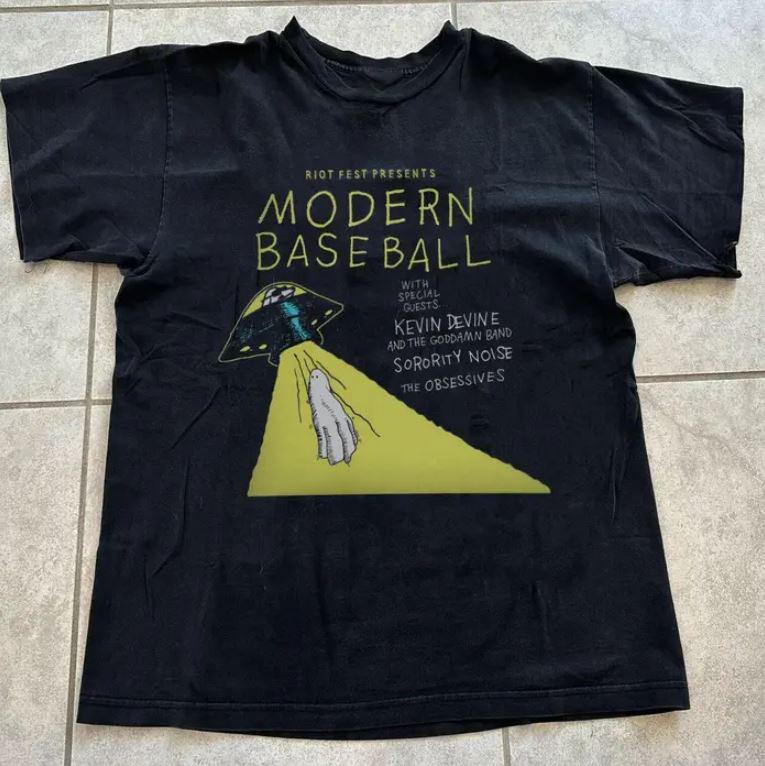 Современная футболка унисекс Modern Baseball Riot Fest Presents Хлопок Полный размер S-5XL PR0111 Футболка унисекс
