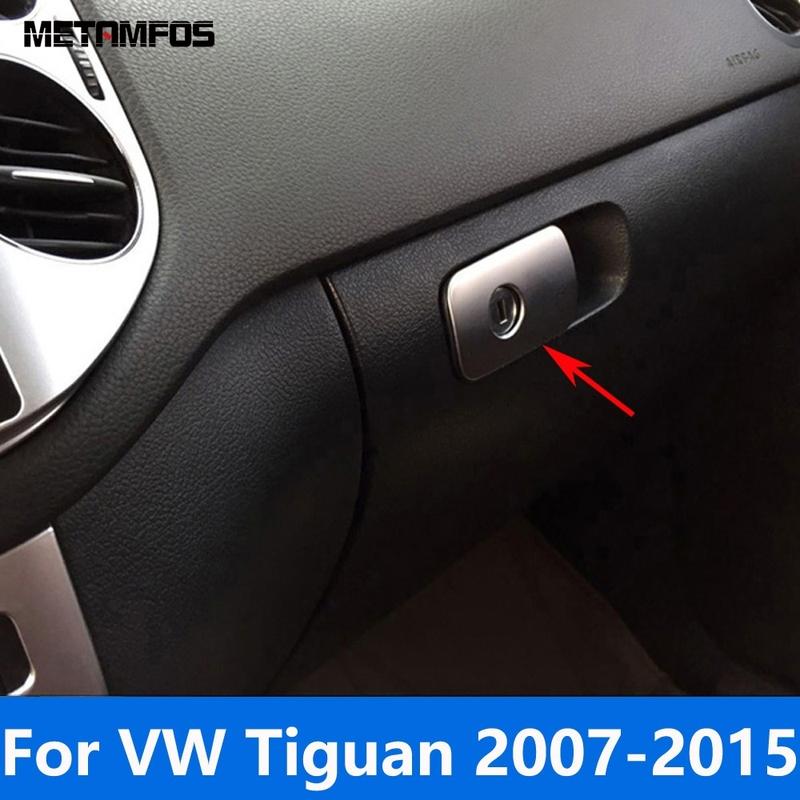 For Volkswagen VW Tiguan 2007-2013 2014 2015 Matte Glove Storage Box Door Handle Cover Trim Interior Accessories Car Styling