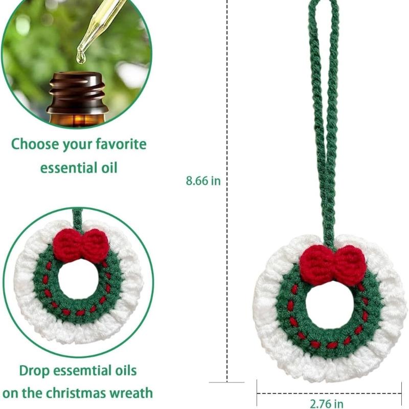 Мягкий шерстяной подвесной мешочек-елочка, аксессуары, поделки, вязаный венок, украшение для праздничных вечеринок