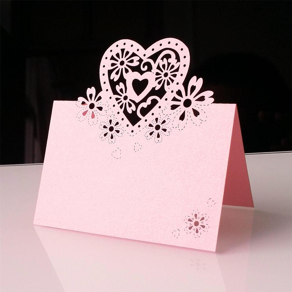 50Pieces Hollow Heart Table Number Cards Wedding Table Name Cards For Bridal Showers Wedding Christmas Banquets Party