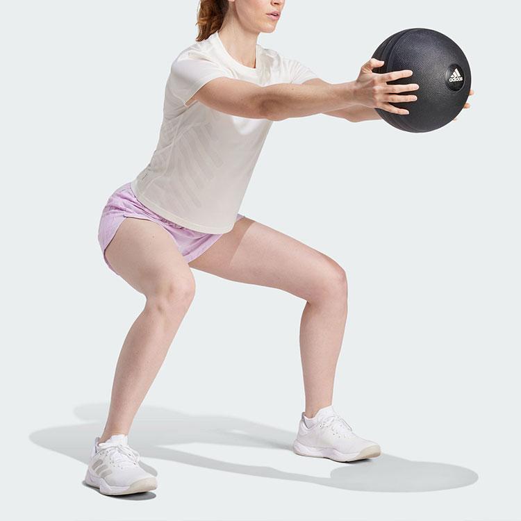 adidas Женская тренировочная футболка Hiit Airchill, розово-белая IY5088