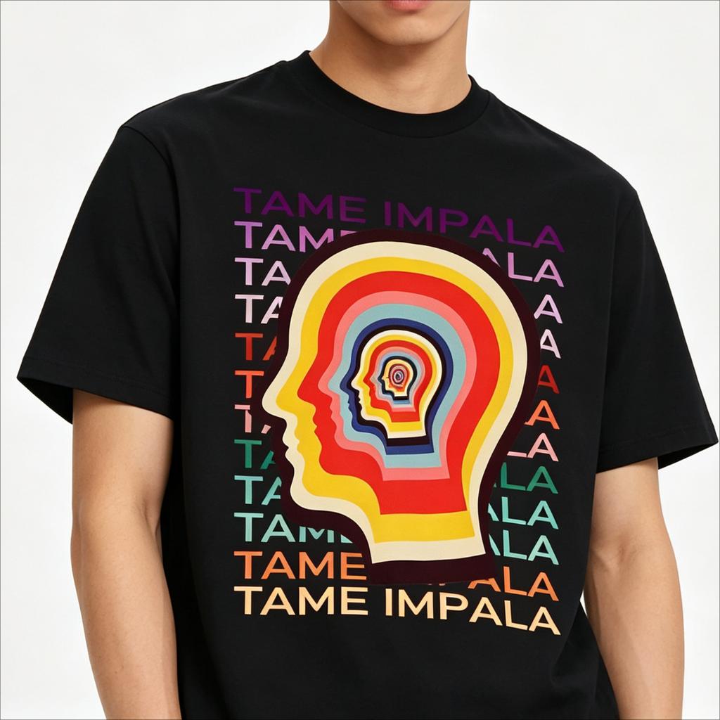 Summer Hot Sale Tame Impala Logo Trend Tshirt New High Quality Album Teeshirt Cotton Gothic Round Tshirt Y2k Comfortable Tee