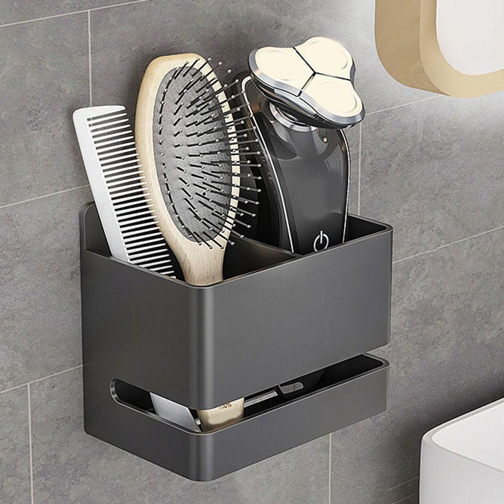Wall Mounted Toothbrush Holder Waterproof Hair Comb Organizers Durable Razor Storage Rack Bathroom