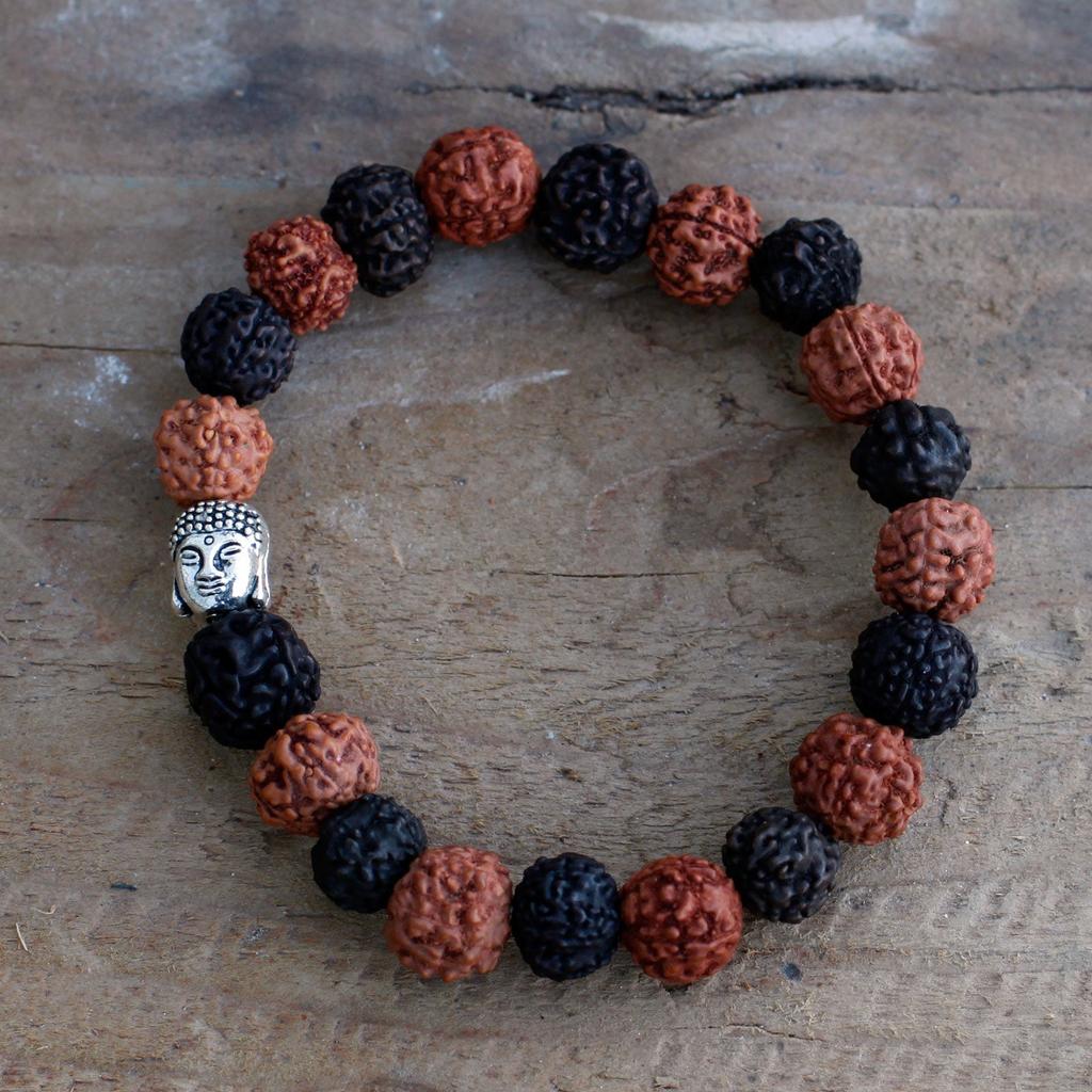 Rudraksha Mala Bracelet Buddha Mix