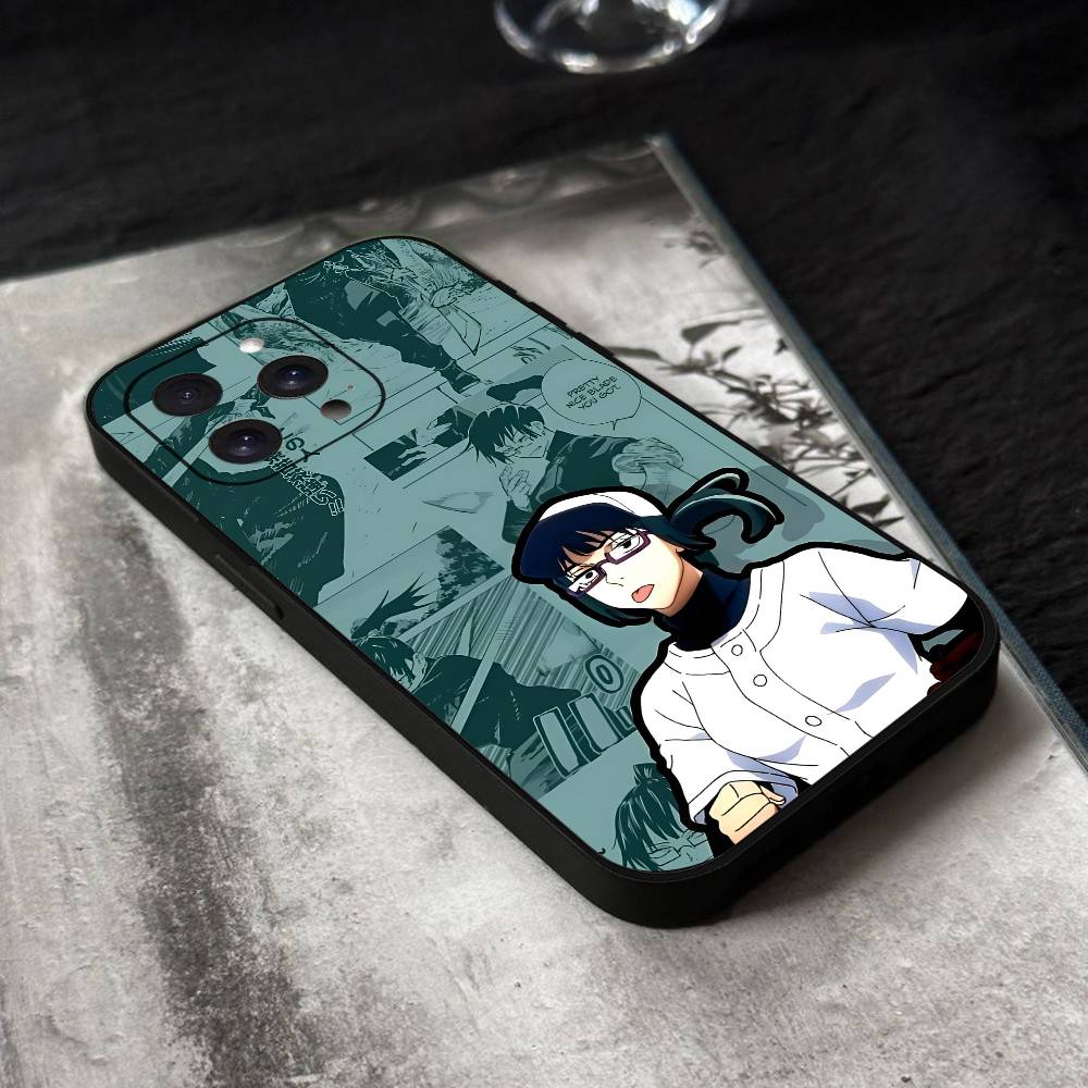 Чехол для телефона Maki Zenin Jujutsu Kaisen Аниме Черный Силиконовый Мягкий Чехол Для IPhone 17 16 15 14 13 12 11 Air Pro Max Plus Горячая Распродажа