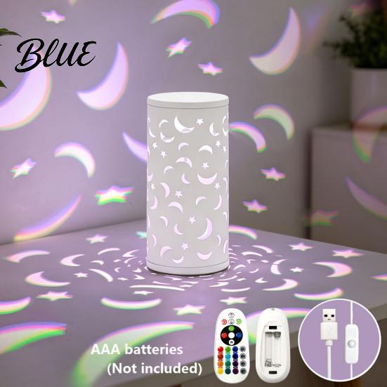 Романтическая акцентная лампа USB-проектор бабочка RGB 16 цветов Декоративная лампа с пультом Светодиодная настольная лампа с полым корпусом Ночник для спальни