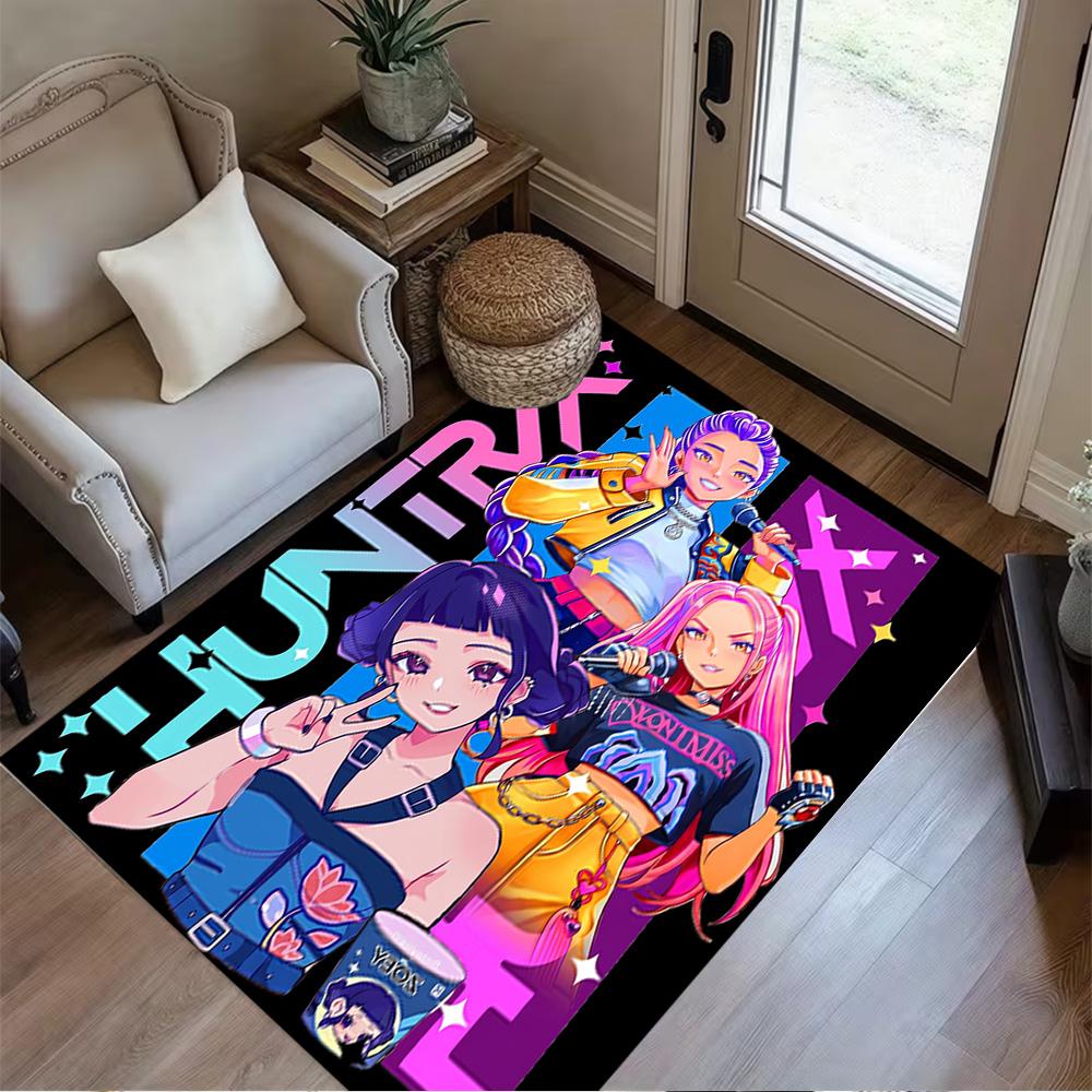 Huntress Power Squad Floor Mat Suitable for Living Rooms Bedrooms Hallway Game Room Anti-slip Rug Decorate Offices Gift for Festivals