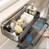Wall Mounted Sink Sponge Holder Punch Free Soap Drainer Towel Rack Rag Drainage Rack  Kitchen