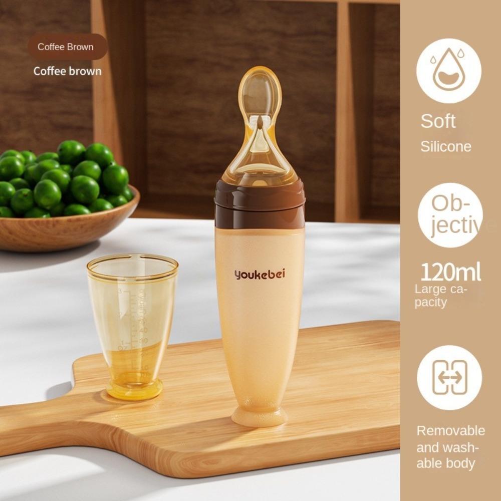 Силиконовая детская ложка для выдавливания, ложка с мягким наконечником для выдавливания, бутылочка для пищевых добавок, устойчивая к высоким температурам, удобная