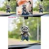 Cute Cartoon Grey Cat Pattern Acrylic Pendant For Auto Interior Accessories