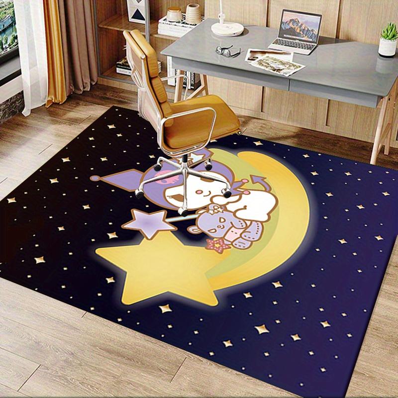 Office Rug Moon, Star Anti-Slip Rug, Machine Washable for Living Room, Bedroom, Office, Multiple Sizes, Bedroom Mat, Decorative Mat, Durable Mat, Livi