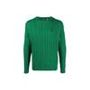Polo Ralph Lauren Ss22 Solid Color Logo Embroidered Cable Knit Sweater Men Sweater Green 710775885-042